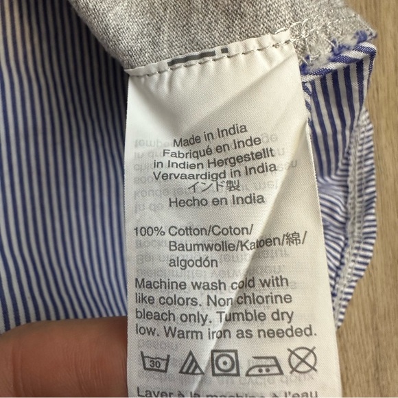 NWT J. Crew Blue and Gray Sleeveless Blouse - Picture 7 of 7